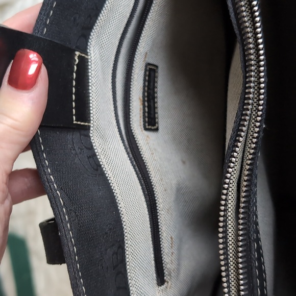 Dooney & Bourke ♣️ Black Canvas/ Leather Tote-Satchel - Picture 15 of 17